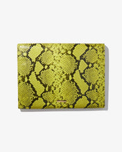 Load image into Gallery viewer, 13" Laptop Clutch - Neon Green Python