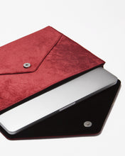 Load image into Gallery viewer, 13" Velvet Laptop Clutch - Cherry