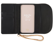 Load image into Gallery viewer, Embellished Black Velvet Wristlet, iPhone XS/X
