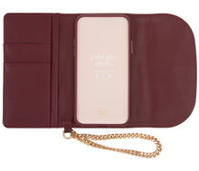 Load image into Gallery viewer, Embellished Rose Velvet Wristlet, iPhone XS/X
