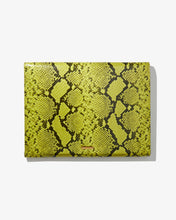 Load image into Gallery viewer, 15&quot; Laptop Clutch - Neon Green Python
