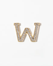 Load image into Gallery viewer, Clear Crystal Embellished Metal Alphabet Sticker
